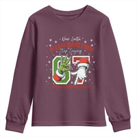 Funny Dear Santa Please Make Them Stop Saying 67 Christmas Youth Sweatshirt Six Seven Meme Xmas - Wonder Print Shop