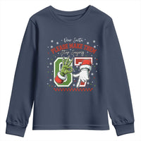 Funny Dear Santa Please Make Them Stop Saying 67 Christmas Youth Sweatshirt Six Seven Meme Xmas - Wonder Print Shop