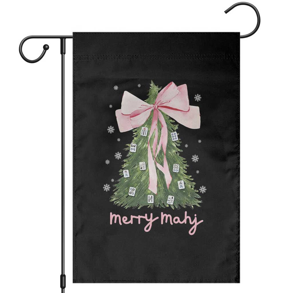 Funny Christmas Mahjong Garden Flag Merry Mahj Xmas Tree Gambling Chinese Game - Wonder Print Shop