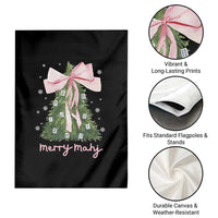 Funny Christmas Mahjong Garden Flag Merry Mahj Xmas Tree Gambling Chinese Game - Wonder Print Shop