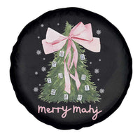 Funny Christmas Mahjong Spare Tire Cover Merry Mahj Xmas Tree Gambling Chinese Game - Wonder Print Shop