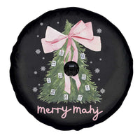 Funny Christmas Mahjong Spare Tire Cover Merry Mahj Xmas Tree Gambling Chinese Game - Wonder Print Shop