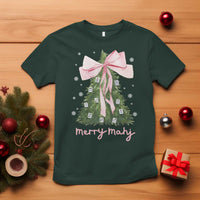 Funny Christmas Mahjong T Shirt Merry Mahj Xmas Tree Gambling Chinese Game - Wonder Print Shop