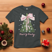 Funny Christmas Mahjong T Shirt Merry Mahj Xmas Tree Gambling Chinese Game - Wonder Print Shop