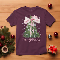Funny Christmas Mahjong T Shirt Merry Mahj Xmas Tree Gambling Chinese Game - Wonder Print Shop