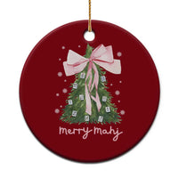 Funny Christmas Mahjong Ceramic Ornament Merry Mahj Xmas Tree Gambling Chinese Game - Wonder Print Shop