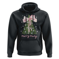 Funny Christmas Mahjong Hoodie Merry Mahj Xmas Tree Gambling Chinese Game - Wonder Print Shop