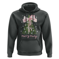Funny Christmas Mahjong Hoodie Merry Mahj Xmas Tree Gambling Chinese Game - Wonder Print Shop
