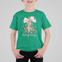 Funny Christmas Mahjong T Shirt For Kid Merry Mahj Xmas Tree Gambling Chinese Game - Wonder Print Shop