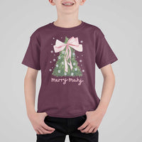 Funny Christmas Mahjong T Shirt For Kid Merry Mahj Xmas Tree Gambling Chinese Game - Wonder Print Shop