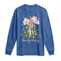 Funny Christmas Mahjong Long Sleeve Shirt Merry Mahj Xmas Tree Gambling Chinese Game - Wonder Print Shop