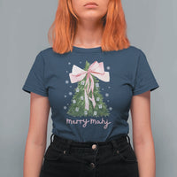 Funny Christmas Mahjong T Shirt For Women Merry Mahj Xmas Tree Gambling Chinese Game - Wonder Print Shop