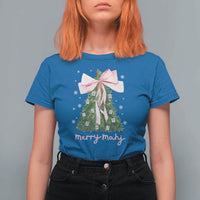 Funny Christmas Mahjong T Shirt For Women Merry Mahj Xmas Tree Gambling Chinese Game - Wonder Print Shop