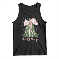Funny Christmas Mahjong Tank Top Merry Mahj Xmas Tree Gambling Chinese Game - Wonder Print Shop