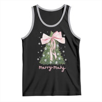 Funny Christmas Mahjong Tank Top Merry Mahj Xmas Tree Gambling Chinese Game - Wonder Print Shop