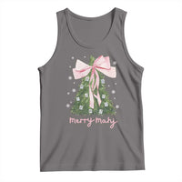 Funny Christmas Mahjong Tank Top Merry Mahj Xmas Tree Gambling Chinese Game - Wonder Print Shop