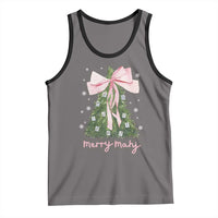 Funny Christmas Mahjong Tank Top Merry Mahj Xmas Tree Gambling Chinese Game - Wonder Print Shop