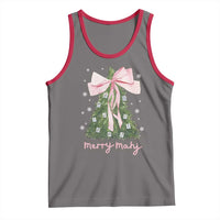 Funny Christmas Mahjong Tank Top Merry Mahj Xmas Tree Gambling Chinese Game - Wonder Print Shop