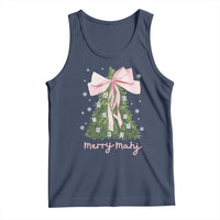 Funny Christmas Mahjong Tank Top Merry Mahj Xmas Tree Gambling Chinese Game - Wonder Print Shop