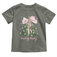 Funny Christmas Mahjong Toddler T Shirt Merry Mahj Xmas Tree Gambling Chinese Game - Wonder Print Shop