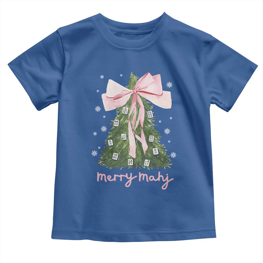 Funny Christmas Mahjong Toddler T Shirt Merry Mahj Xmas Tree Gambling Chinese Game - Wonder Print Shop