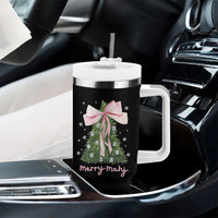 Funny Christmas Mahjong Tumbler With Handle Merry Mahj Xmas Tree Gambling Chinese Game - Wonder Print Shop