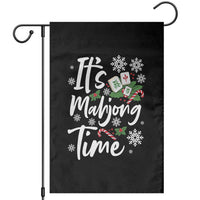 Funny Christmas Mahjong Garden Flag It Is Mahjong Time Gambling Xmas Chinese Game - Wonder Print Shop