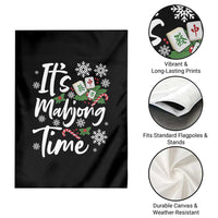 Funny Christmas Mahjong Garden Flag It Is Mahjong Time Gambling Xmas Chinese Game - Wonder Print Shop