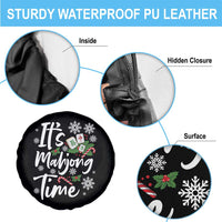 Funny Christmas Mahjong Spare Tire Cover It Is Mahjong Time Gambling Xmas Chinese Game - Wonder Print Shop