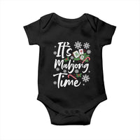 Funny Christmas Mahjong Baby Onesie It Is Mahjong Time Gambling Xmas Chinese Game - Wonder Print Shop