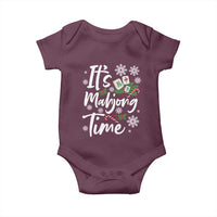 Funny Christmas Mahjong Baby Onesie It Is Mahjong Time Gambling Xmas Chinese Game - Wonder Print Shop