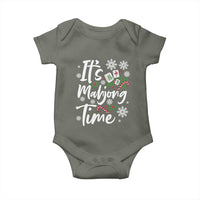 Funny Christmas Mahjong Baby Onesie It Is Mahjong Time Gambling Xmas Chinese Game - Wonder Print Shop