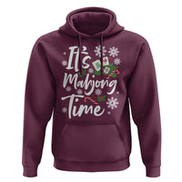Funny Christmas Mahjong Hoodie It Is Mahjong Time Gambling Xmas Chinese Game - Wonder Print Shop