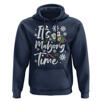 Funny Christmas Mahjong Hoodie It Is Mahjong Time Gambling Xmas Chinese Game - Wonder Print Shop