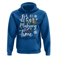 Funny Christmas Mahjong Hoodie It Is Mahjong Time Gambling Xmas Chinese Game - Wonder Print Shop