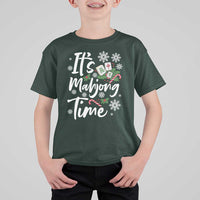 Funny Christmas Mahjong T Shirt For Kid It Is Mahjong Time Gambling Xmas Chinese Game - Wonder Print Shop