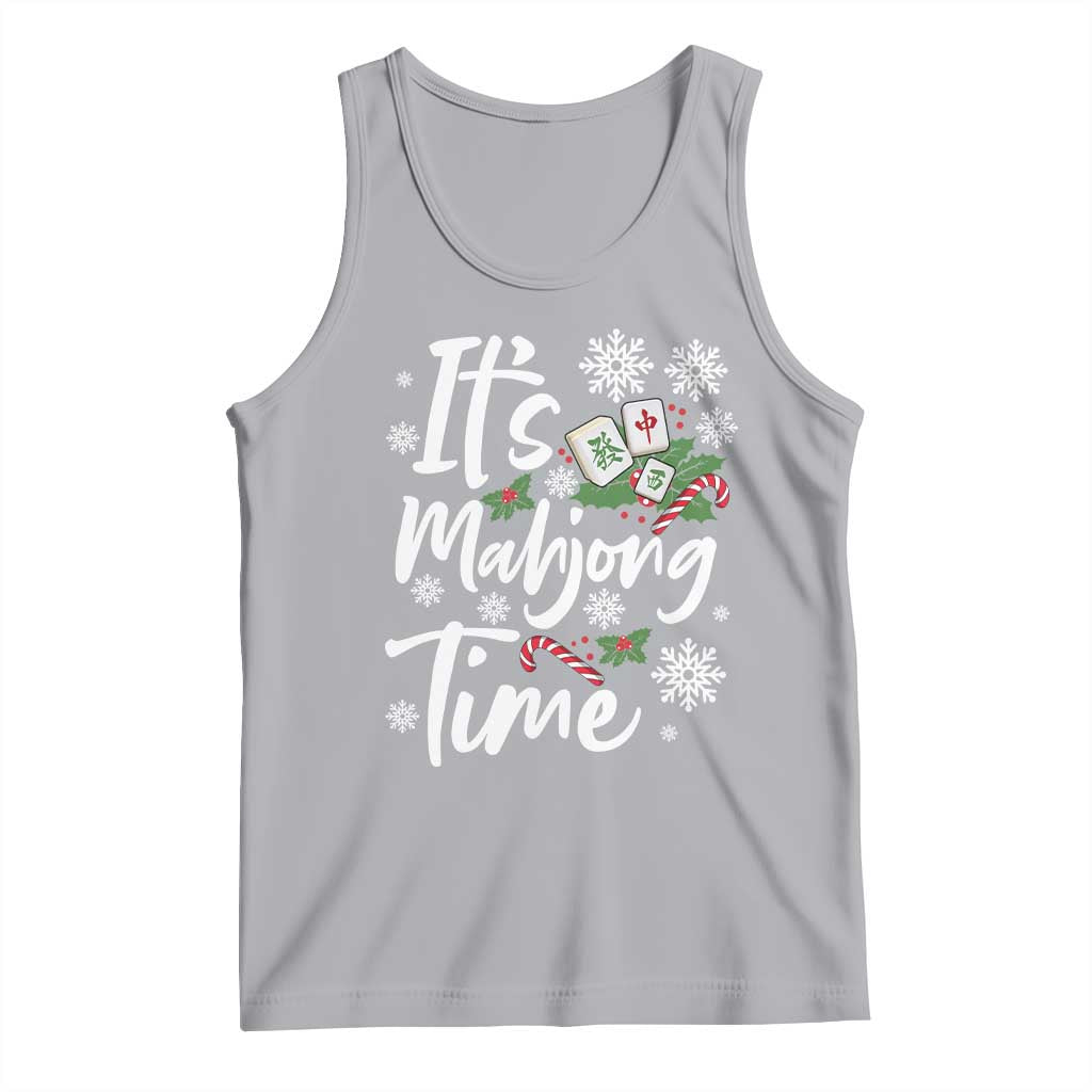 Funny Christmas Mahjong Tank Top It Is Mahjong Time Gambling Xmas Chinese Game - undefined