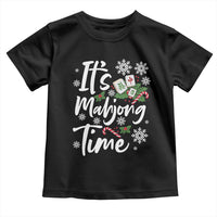 Funny Christmas Mahjong Toddler T Shirt It Is Mahjong Time Gambling Xmas Chinese Game - Wonder Print Shop