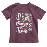 Funny Christmas Mahjong Toddler T Shirt It Is Mahjong Time Gambling Xmas Chinese Game - Wonder Print Shop