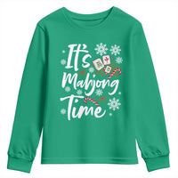 Funny Christmas Mahjong Youth Sweatshirt It Is Mahjong Time Gambling Xmas Chinese Game - Wonder Print Shop