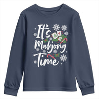Funny Christmas Mahjong Youth Sweatshirt It Is Mahjong Time Gambling Xmas Chinese Game - Wonder Print Shop