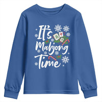 Funny Christmas Mahjong Youth Sweatshirt It Is Mahjong Time Gambling Xmas Chinese Game - Wonder Print Shop