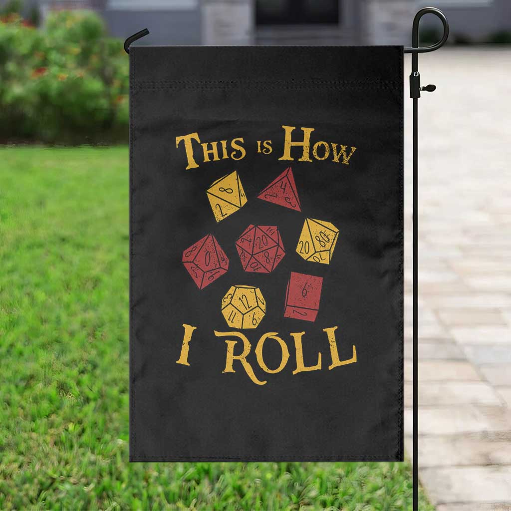 Funny RPG Tabletop Dice Garden Flag This Is How I Roll Vintage D20