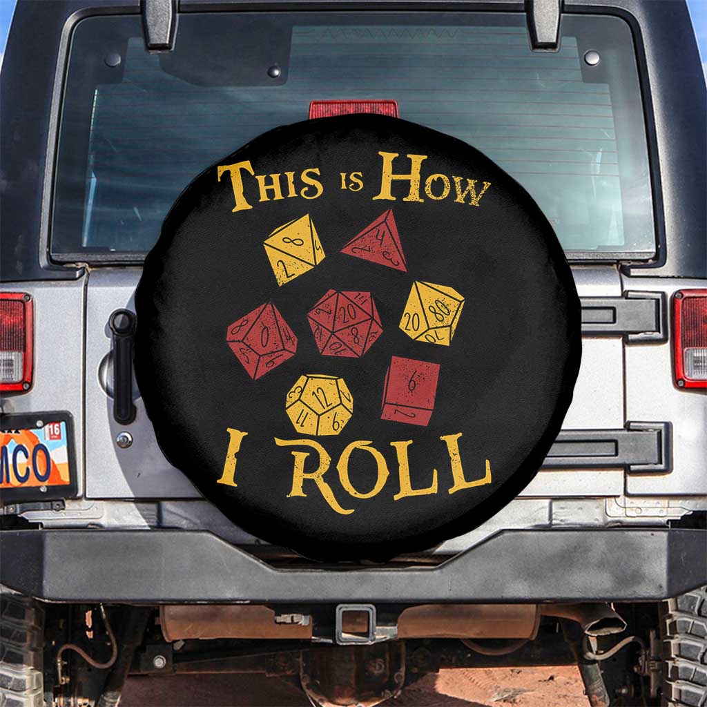 Funny RPG Tabletop Dice Spare Tire Cover This Is How I Roll Vintage D20