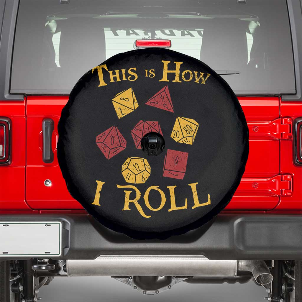 Funny RPG Tabletop Dice Spare Tire Cover This Is How I Roll Vintage D20