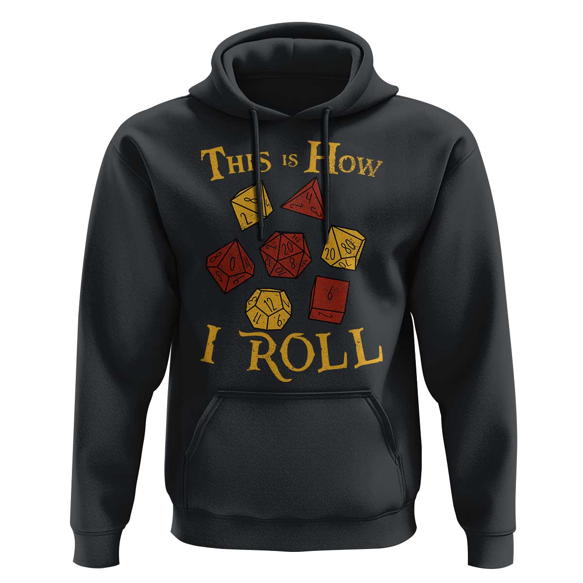 Funny RPG Tabletop Dice Hoodie This Is How I Roll Vintage D20