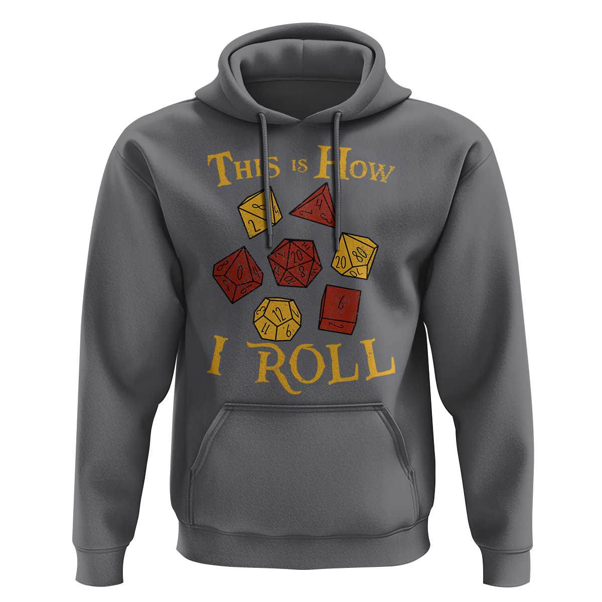 Funny RPG Tabletop Dice Hoodie This Is How I Roll Vintage D20
