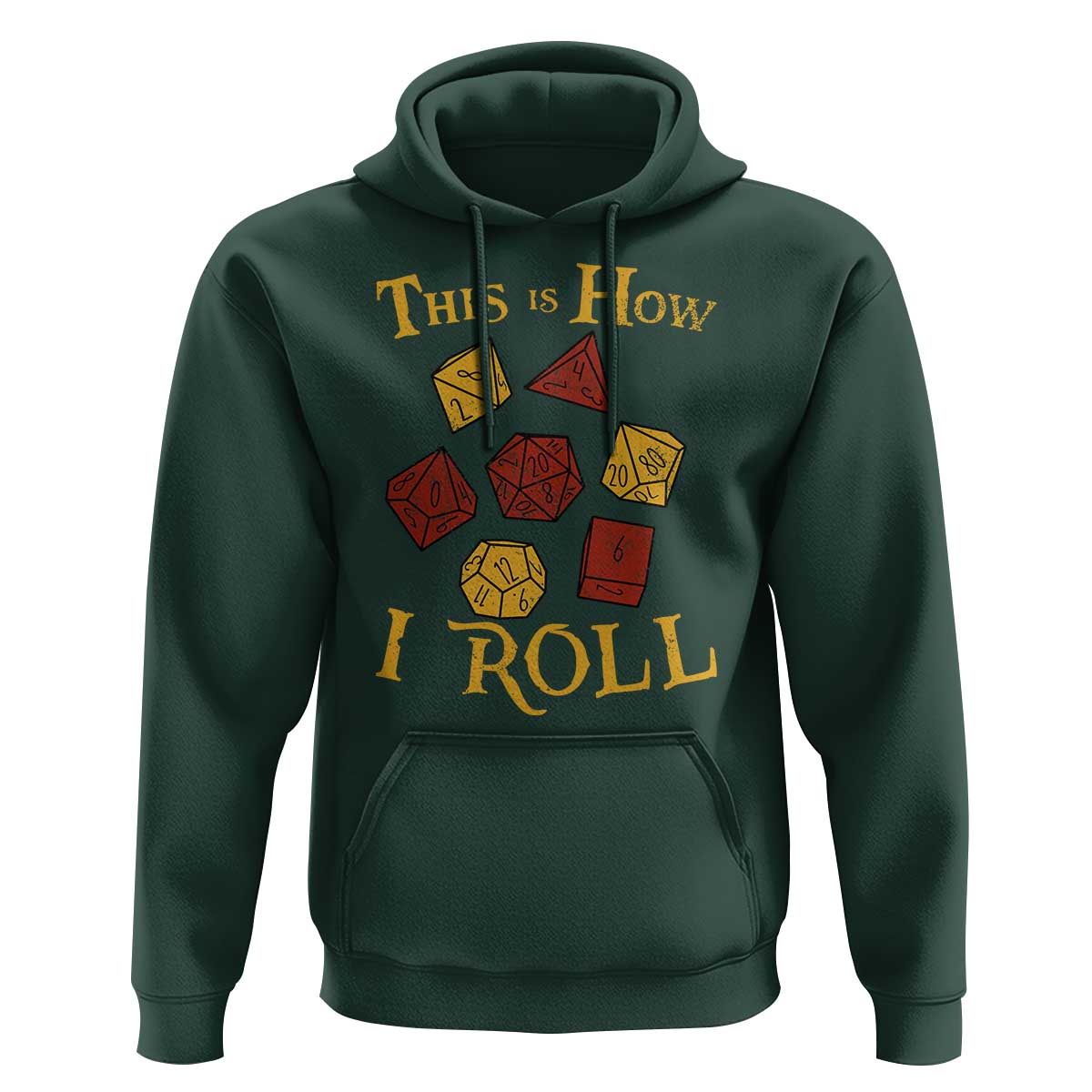 Funny RPG Tabletop Dice Hoodie This Is How I Roll Vintage D20