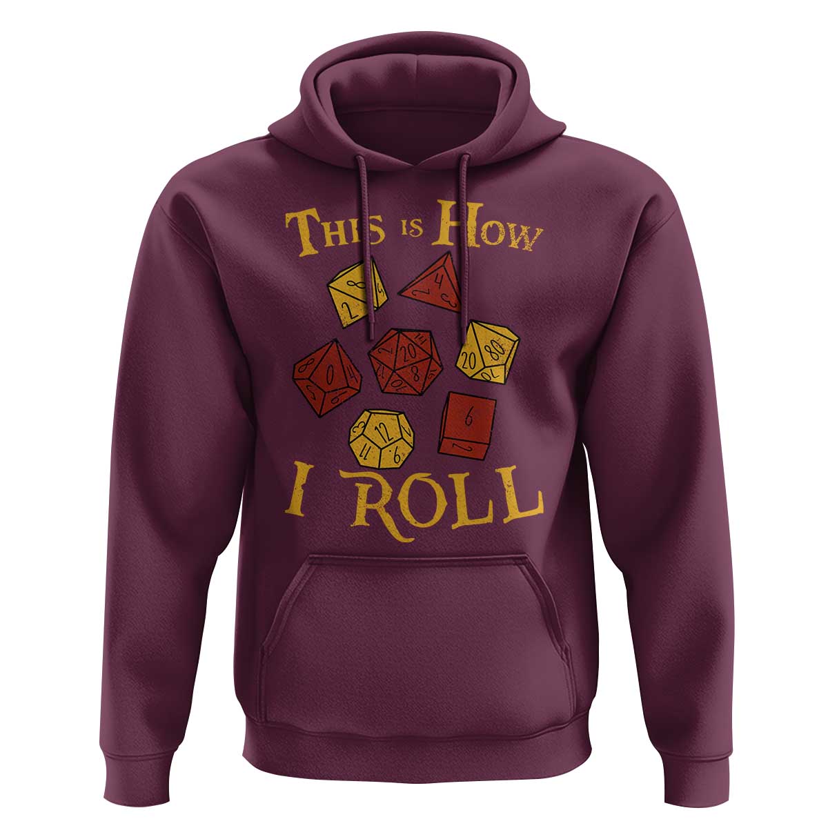 Funny RPG Tabletop Dice Hoodie This Is How I Roll Vintage D20