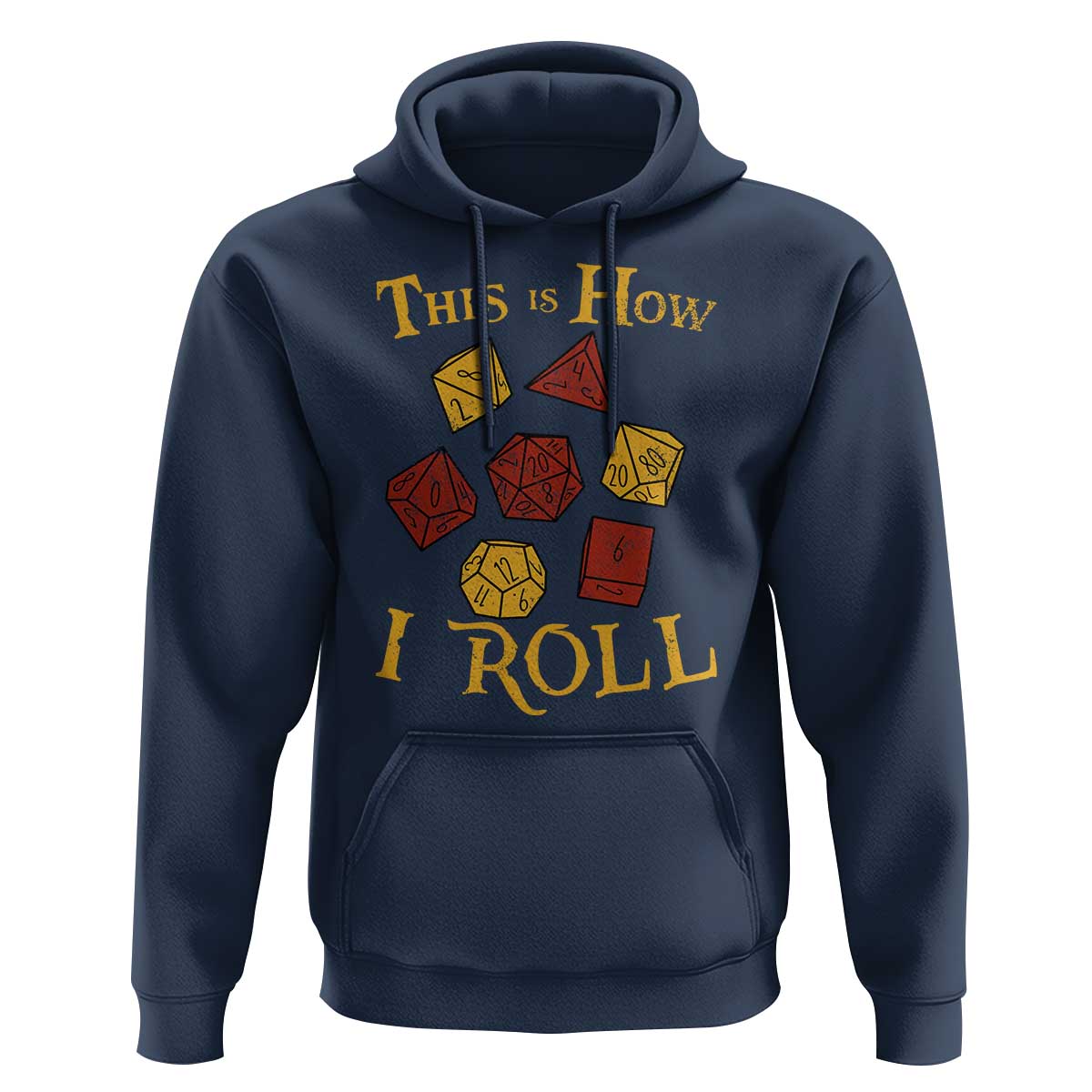 Funny RPG Tabletop Dice Hoodie This Is How I Roll Vintage D20